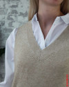 Pull sans manche VILA Beige