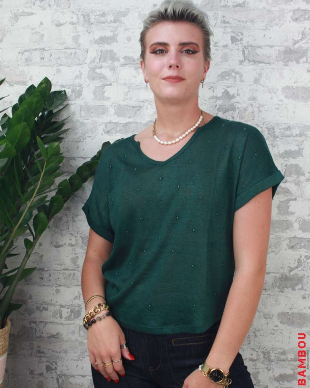 T-shirt Bijou LE TEMPS DES CERISES Vert