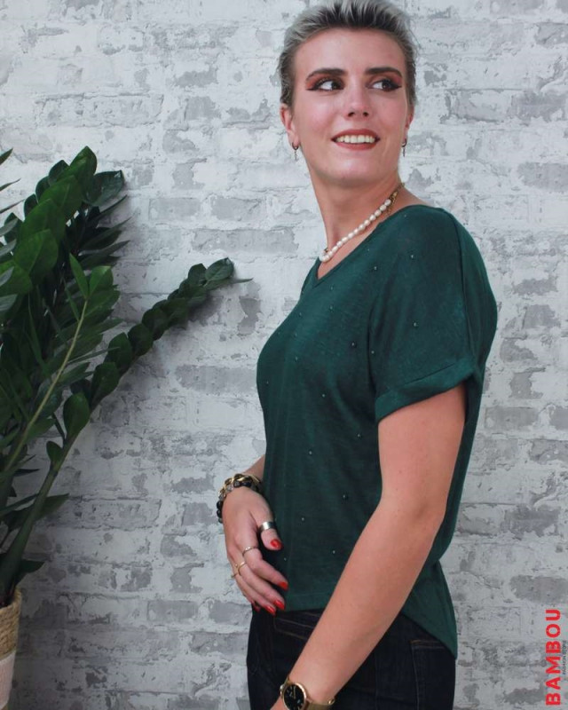 T-shirt Bijou LE TEMPS DES CERISES Vert