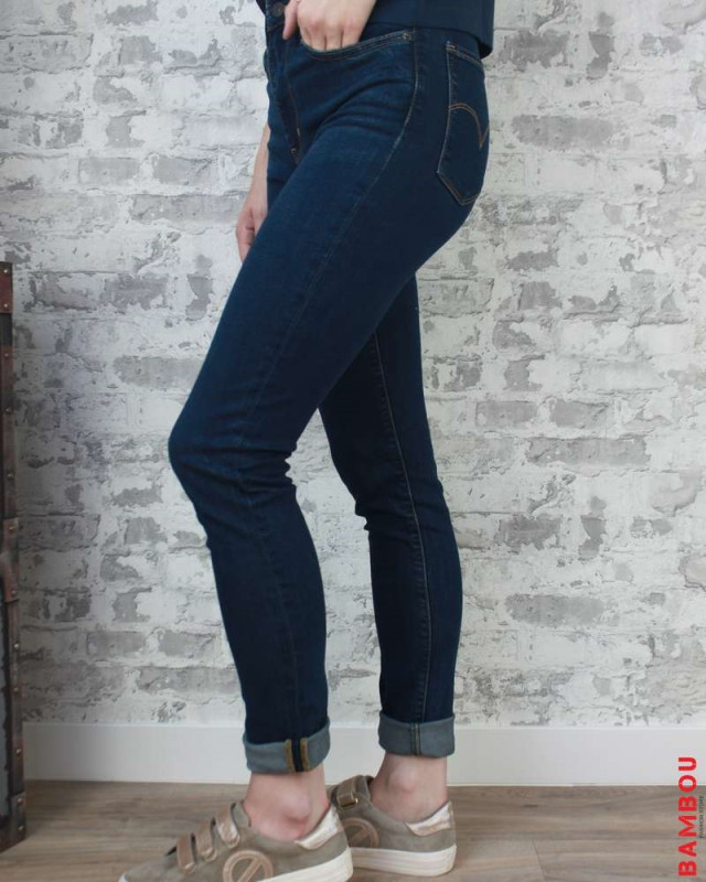 Jean 721 skinny LEVIS 721 high rise skinny z0741 dark indigo worn in