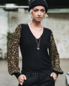 Pull Laonie leopardo FREEMAN Noir