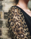 Pull Laonie leopardo FREEMAN Noir