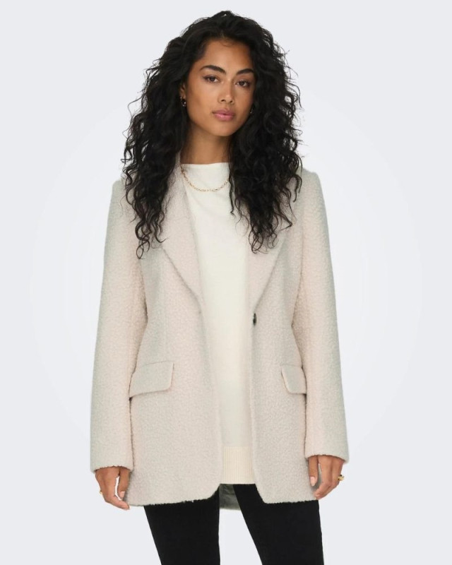 Veste bouclette Onlpiper ONLY Blanc