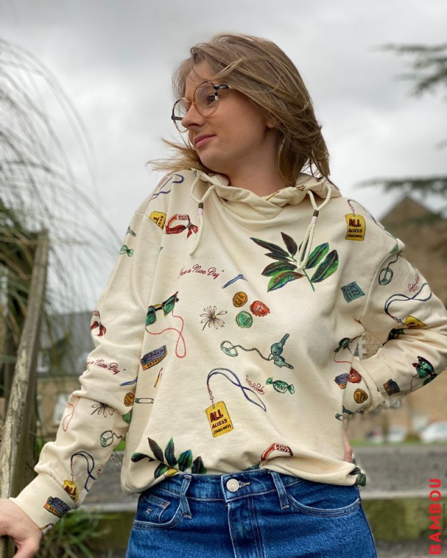 Sweat à capuche SCOTCH & SODA Ecru