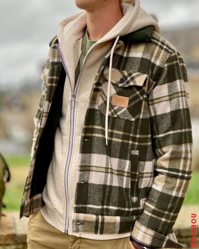Blouson SCOTCH & SODA field green check