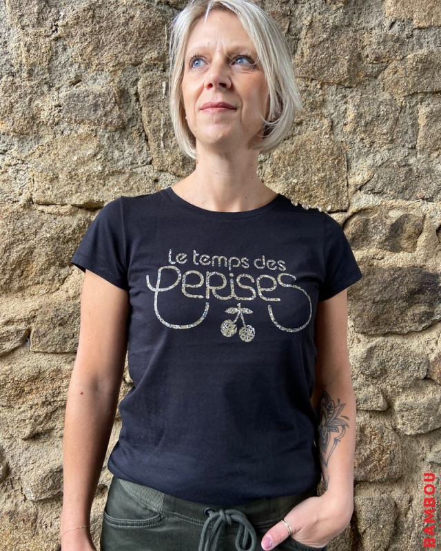 Tee shirt Carole LE TEMPS DES CERISES Noir