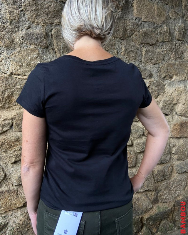 Tee shirt Carole LE TEMPS DES CERISES Noir
