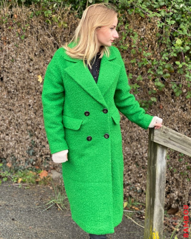Manteau lon moutonné ONLY Vert
