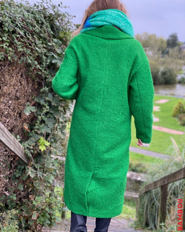 Manteau lon moutonné ONLY Vert