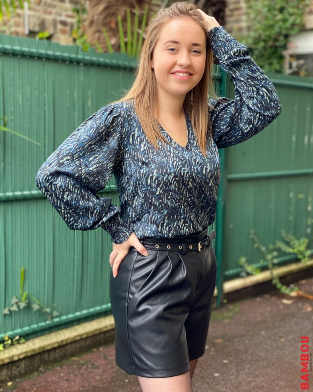 Short en simili-cuir ONLY Noir