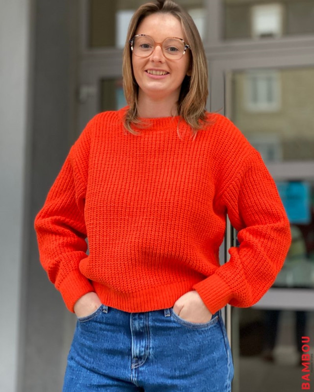 Pull en maille VERO MODA Orange