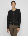 Cardigan en maille VILA black birch thread detail