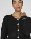 Cardigan en maille VILA black birch thread detail