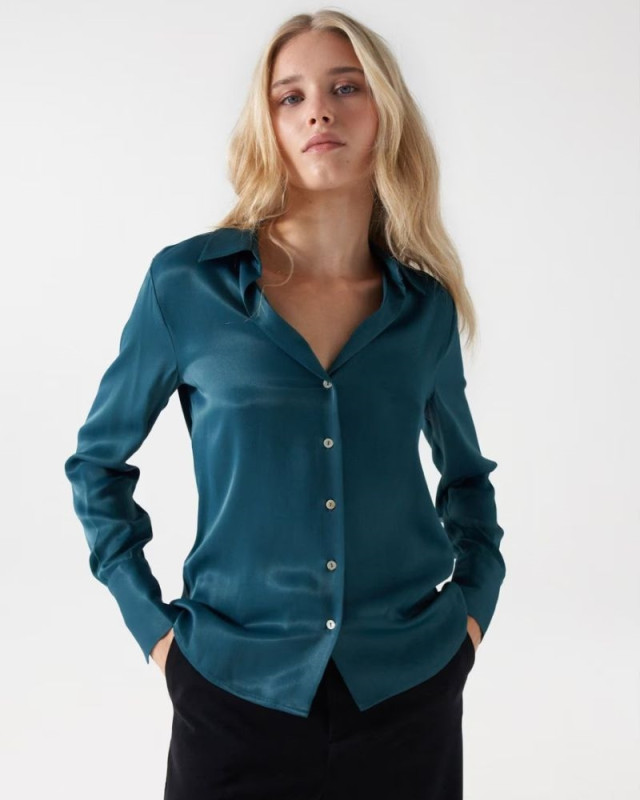 Chemise satinée SALSA Vert