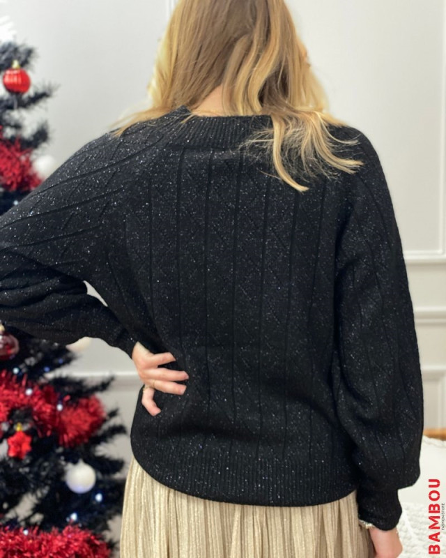 Pull brillant Onllucia ONLY black dtm glitter