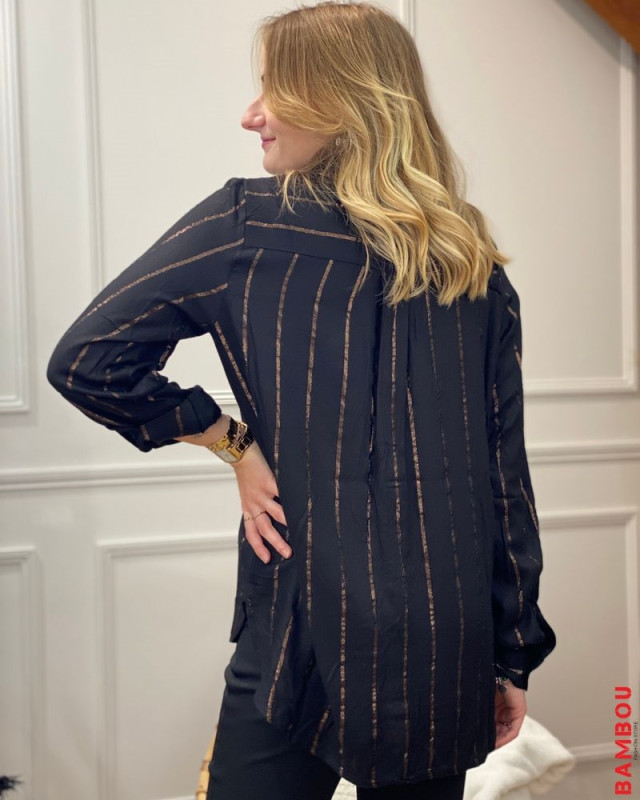 Chemise rayée Coris VERO MODA Noir