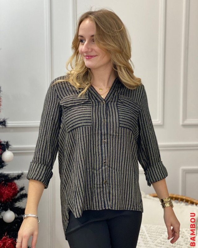 Chemisier rayé VERO MODA black gold