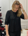 Blouse pailletée London GRACE & MILA Noir
