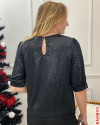 Blouse pailletée London GRACE & MILA Noir