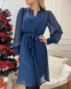 Robe en lurex Eva ONLY Bleu