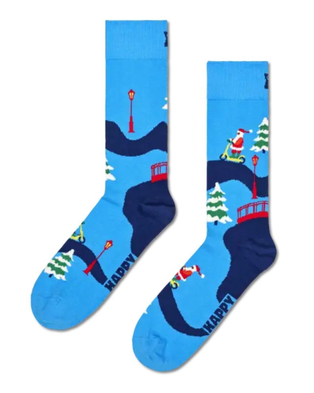 Chaussettes fantaisies HAPPY SOCKS santa on the way to work