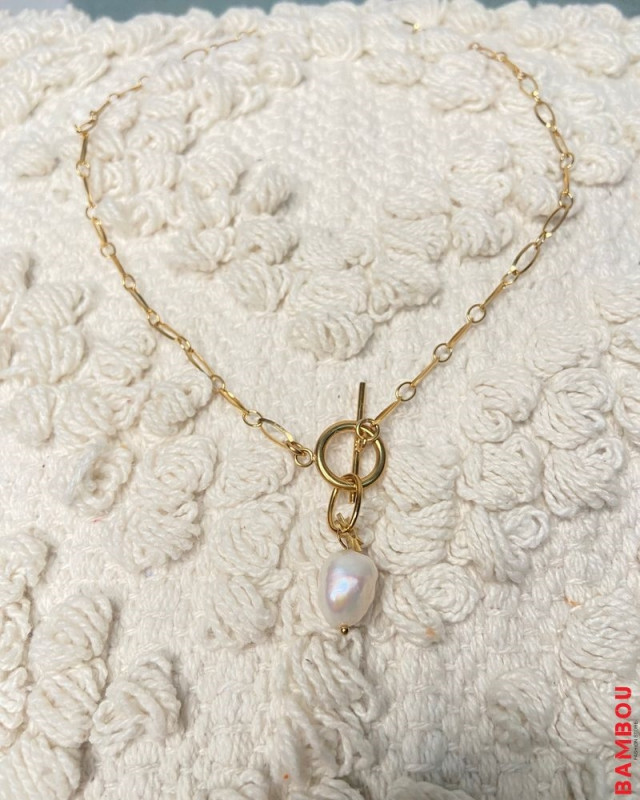 Collier Perle IKITA acier inox