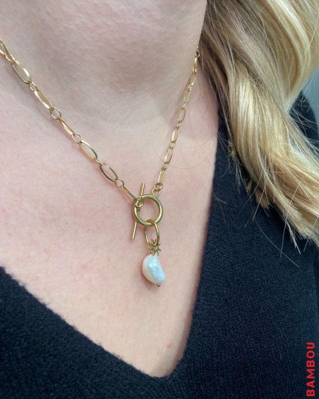 Collier Perle IKITA acier inox