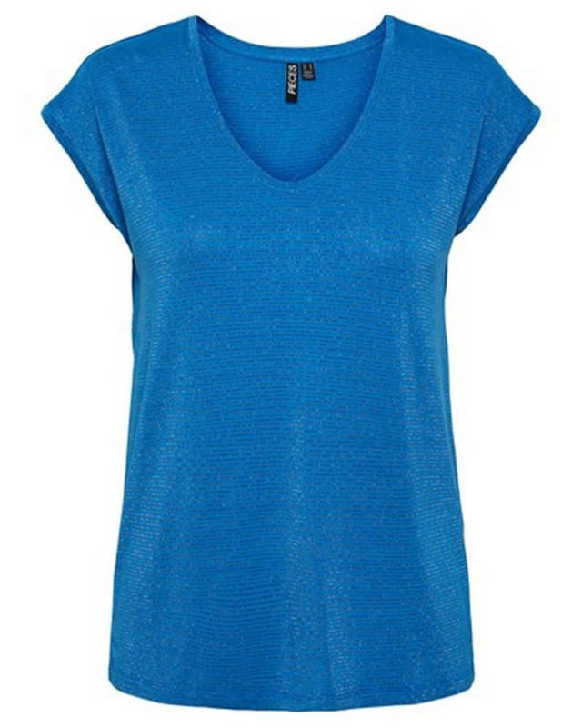 Tee-shirt Pcbillo PIECES French blue multi lurex