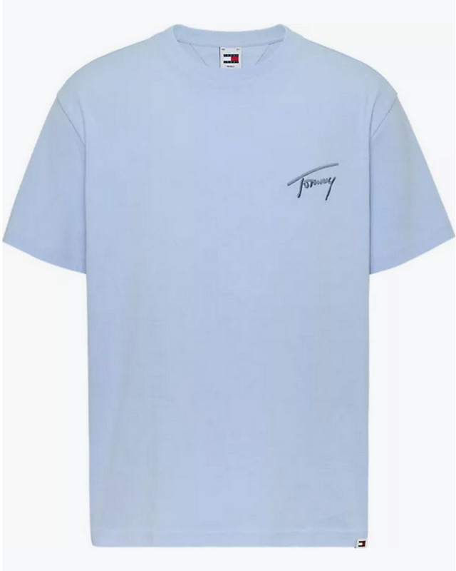 Tee-shirt logo signature TOMMY JEANS Breezy blue