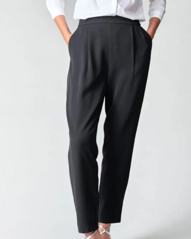 Pantalon habillé Plhox LE TEMPS DES CERISES Noir