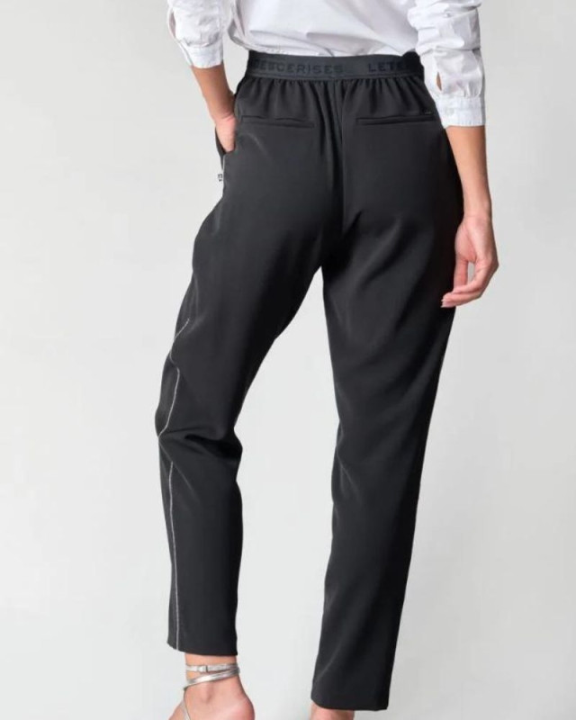 Pantalon habillé Plhox LE TEMPS DES CERISES Noir