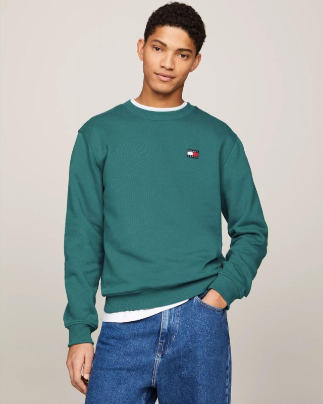 Sweat TOMMY JEANS Vert bouteille