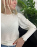 Pull manches bouffante Molly Bracken Blanc Cassé