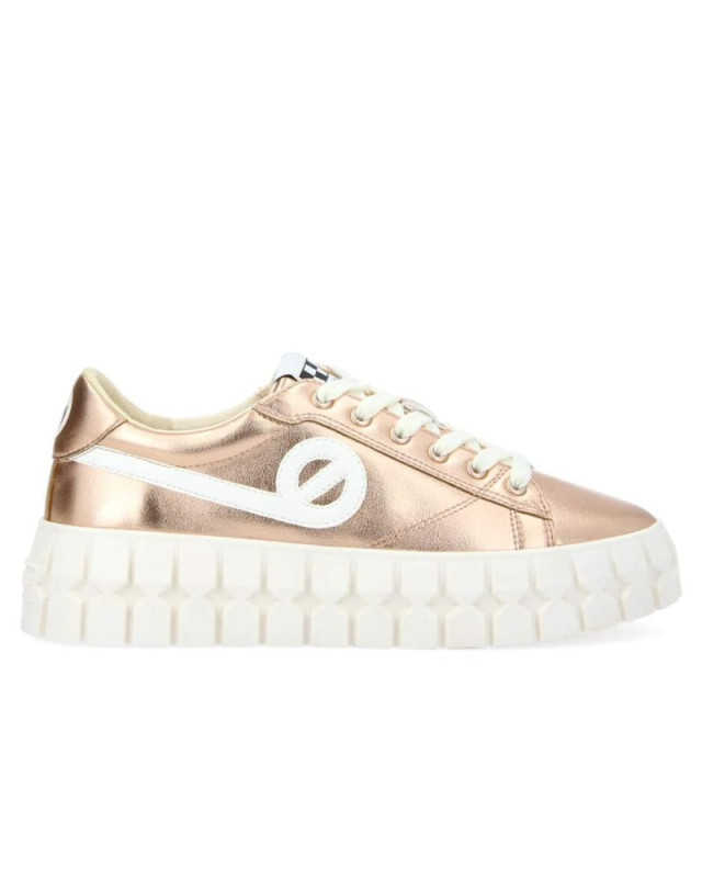 Baskets compensée Play Sneaker NO NAME pink gold