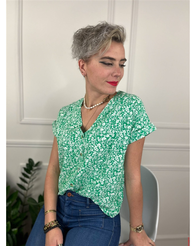Blouse Lilou C'EST BEAU LA VIE Vert