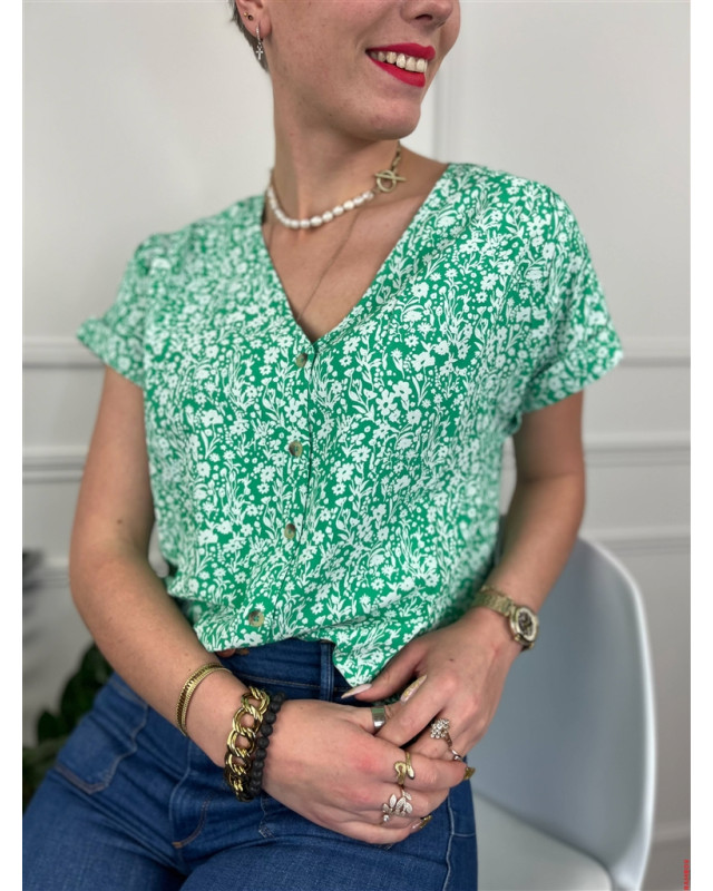 Blouse Lilou C'EST BEAU LA VIE Vert