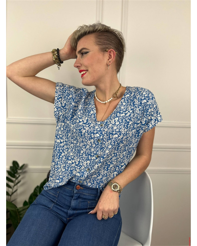 Blouse Lilou C'EST BEAU LA VIE Bleu