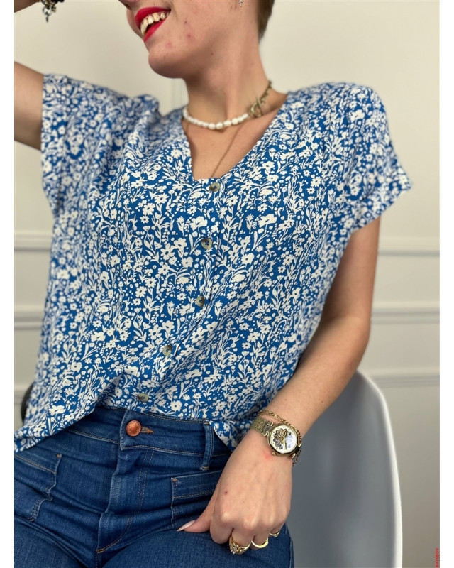 Blouse Lilou C'EST BEAU LA VIE Bleu