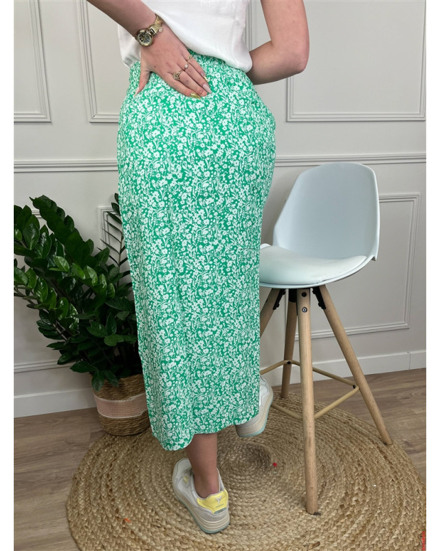 Jupe longue Lilou C'EST BEAU LA VIE Vert