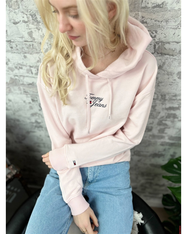 Sweat capuche Tommy Jeans Rose pastel