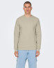 Sweat col rond Onsceres ONLY & SONS Beige