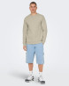 Sweat col rond Onsceres ONLY & SONS Beige