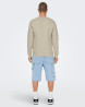 Sweat col rond Onsceres ONLY & SONS Beige