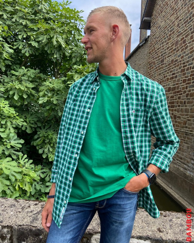 Chemise à carreaux TOMMY JEANS Vert