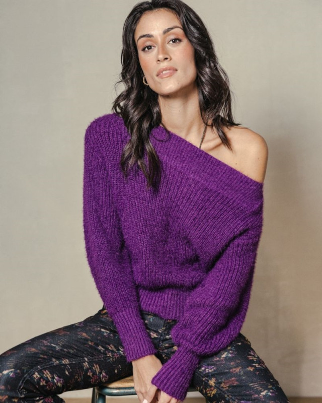 Pull en maille Peria FREEMAN Violet