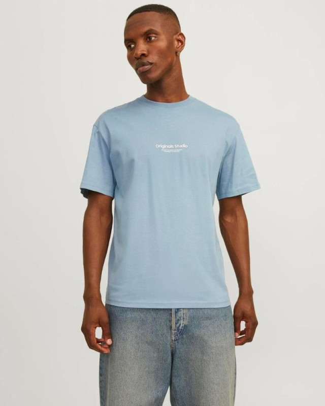 Tee-shirt Jorvesterbro JACK & JONES Bleu ciel