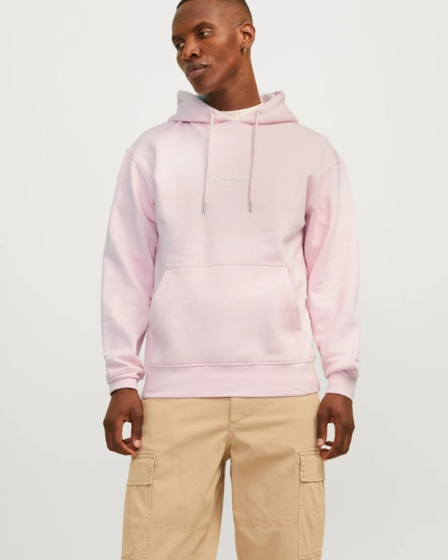 Sweat à capuche Jorvesterbro JACK & JONES Rose