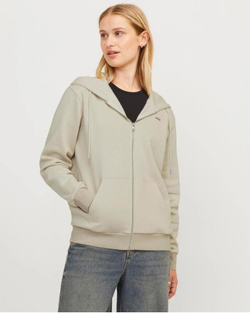 Sweat zippé à capuche Jxabbie JJXX Beige