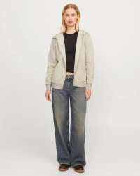 Sweat zippé à capuche Jxabbie JJXX Beige