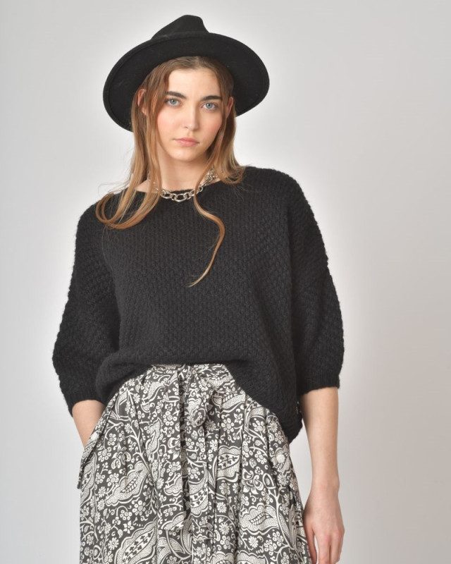 Pull en maille Juliette ORFEO Noir